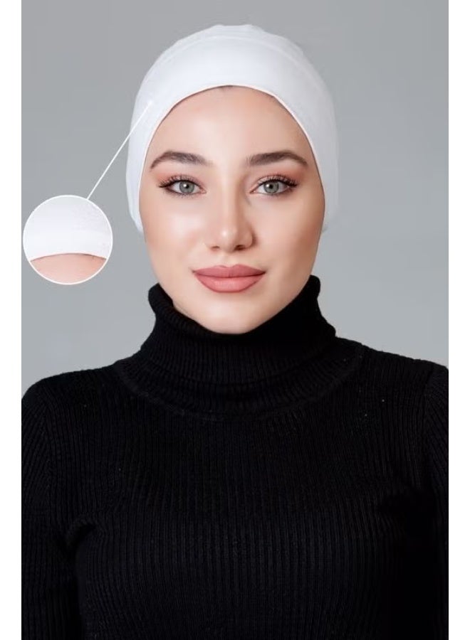Nanak White Combed Non-Slip Bonnet - Image 5